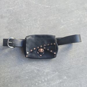 Blackbird Leather Works Belt Bag Studs Rivets Western Festival Boho Adjustable